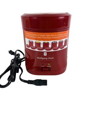 Wolfgang Puck Rice Cooker Mini Portable 1.5 Cup Red WPMRC0010 Soup Warmer